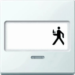 Merten System M Klawisz pojedynczy z polem opisowym i lampką sygnalizacyjną biały polarny MTN434719