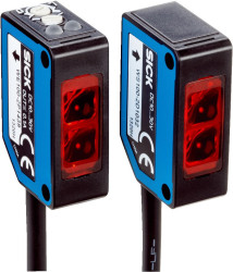 Czujniki fotoelektryczne Przez wiązkę Wersja miniaturowa SICK PNP zakres 0 → 33 m LED