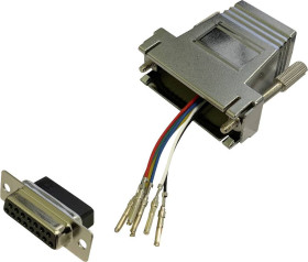 Adapter BKL Electronic 10121114 złącze żeńskie D-SUB 15-pin - złącze żeńskie RJ12