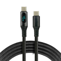 Kabel przewód USB-C PD LCD 300cm everActive CBB-3PDL Power Delivery 2.0 z obsługą szybkiego ładowania 2,25A/20V 45W