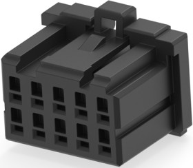 Socket header, 10 pole, pitch 2.5 mm, straight, black, 1-1827864-5