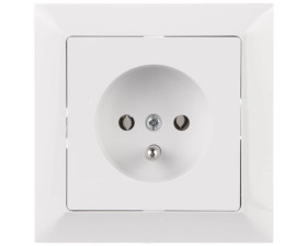 PREMIUM Gniazdo pojedyncze z/u IP20 białe GPt-16 Pr