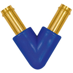 V hose connection nozzle, L 30 mm, 10 bar, brass/POM, for hose, 133418