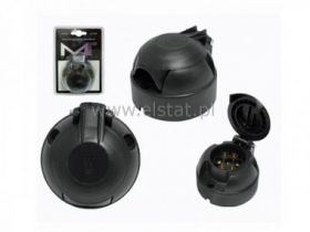 Gniazdo przyczepy samochodowej, PCV; 7 pinów.