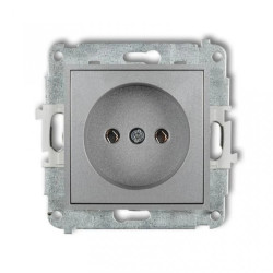 ICON Mechanizm gniazda pojedynczego bez uziemienia 2P (bez przesłon torów prądowych) srebrny metalik 7IGP-1