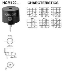 Buzer piezoelektryczny z generatorem 5V DC do PCB 12x9.5mm