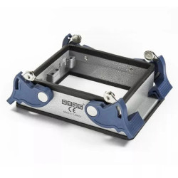 Przyłącze metalowe, puste, 32 pin, 16 A, dolne przył. (montaż na przegrodzie), ręczne zamknięcia z rolką - plast. T0-EBM32GM44