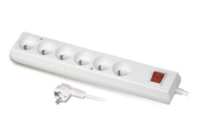 Przedłużacz z wyłącznikiem 6-gniazd z/u 16A 3m /OMY 3x1,5/ biały PS-670WS