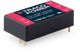 DC converter, 36-75 VDC, 20 W, 1 output, 15 VDC, 88 % efficiency, THM 20-4813