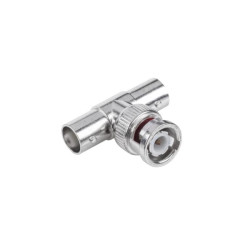 BNC WTYK-GNIAZDO TRÓJNIK 1x WTYK - 2x GNIAZDO METALOWY