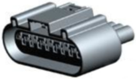 Socket, unequipped, 8 pole, straight, 1 row, black, 2112058-1