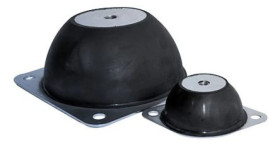 Mocowanie antywibracyjne, M12, Ø 150mm, H 63mm, 500, materiał: Guma naturalna 60 Shore A, RS PRO