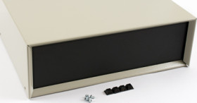 Steel/aluminum enclosure, (L x W x H) 305 x 254 x 102 mm, beige, IP32, 1426W