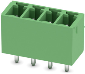 Pin header, 4 pole, pitch 3.81 mm, straight, green, 1803442