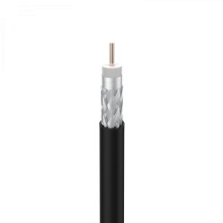 KABEL KONCENTRYCZNY Televes T-100 PE Fca KLASA A - 1m czarny