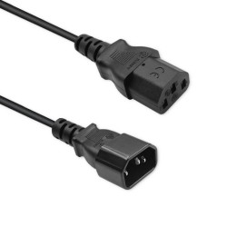Qoltec Kabel przedłużający zasilający IEC C13/C14 3x1.0mm² 1.8m