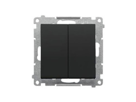 SIMON 55 Wyłącznik pojedynczy + wyłącznik 2-bieg. zaciski gwintowe czarny mat TW12A.01/149 KONTAKT SIMON