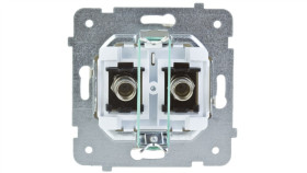 Karo Gniazdo Antenowe Podwójne Typu F Ecru Perłowy Gpa-2Sf/M/42