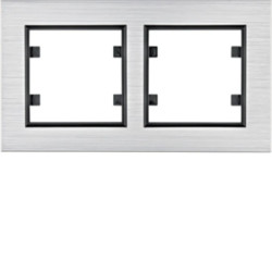 Lumina passion Ramka 2-krotna pozioma aluminium srebrne WL9222