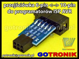 Adapter przejściówka 6pin 10pin do programatorów ISP AVR