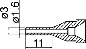 Solder nozzle, round shape, Ø 1.6 mm, N61-14