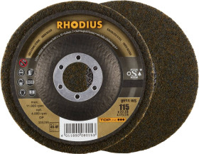 Rhodius 305299 RHODIUS VKSG WS, 2 sztuki filcowa tarcza kompaktowa 115 x 22,23 mm, prosta, 4S-bardzo drobna, TOPline, wy