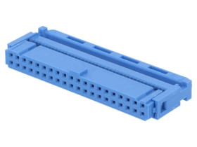 Złącze IDC żeńskie 40-PIN IDC do kabla taśmowego 1,27mm niebieski 1-1658527-3
