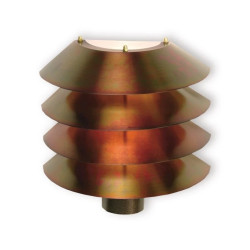 Oprawa ogrodowa do montażu na ścianie obudowa i pierścienie z patynowanej miedzi E27 miedź AT103CU