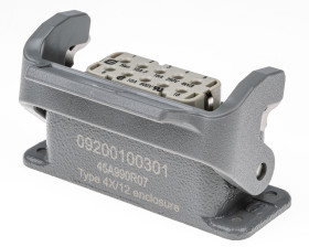 Wzmocnione złącze zasilania 10 + PE-pinowe HARTING 10A 230 → 400 V. Żeński