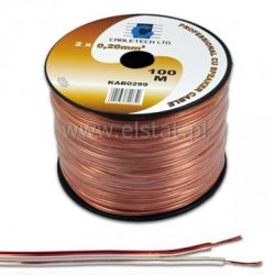 Kabel głośnikowy 2x 0,20mm Cabletech CU