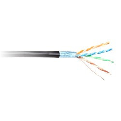 KABEL SKRĘTKA GETFORT CAT.6 F/UTP UV ŻELOWANY 1m