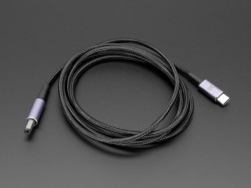 Adafruit USB Type C 3.1 PD to 5.5mm Barrel Jack Cable - 28V 5A Output