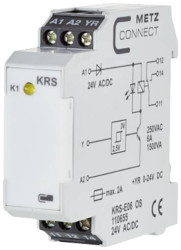 Przełącznik progowy 24, 24 V/AC, V/DC (max) 1 zestyk przełączny Metz Connect 110655 1 szt.