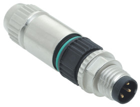 Złącze wielostykowe przemysłowe 3-pinowe M8 Montaż na kablu Wtyczka HARTING