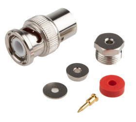 Złącze koncentryczne Montaż na kablu Męski 50Ω typ złącza Złącze BNC 4GHz, zaciskane typ kabla RG178
