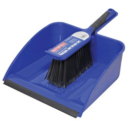 Faithfull FAIBRDUSTLRG Large Plastic Dustpan&#xA0;&amp;&#xA0;Brush&#xA0;Set