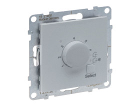 SUNO Termostat pokojowy - zakres temperatury: 5 st.C - 30 st.C (+/- 0,5st.C) - zasilanie: 230 V - 50/60 Hz aluminium 721336 LEGR