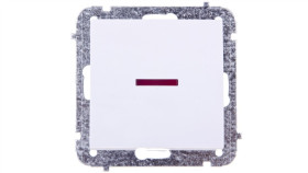 Sentia Łącznik Jednobiegunowy 10A Z Podświetleniem Biały 1423-10