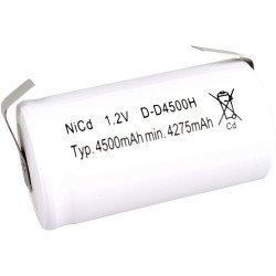 Mexcel 142209 Non-standard battery D NiCd 1.2V 4500mAh rechargeable