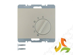 BERKER K.5 Regulator temperatury pomieszczenia ze stykiem zmiennym stal szlachetna lakierowana 20267104 HAGER