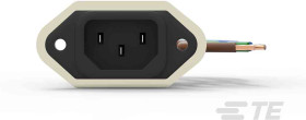 Filtr wejściowy złącza IEC 3A TE Connectivity Montaż na kołnierzu