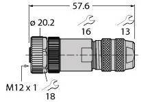 Turck 6930375 Złącze niekonfekcjonowane czujnika/aktuatora CMB8141-0, 1 szt.