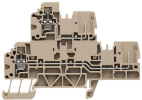 Multi level terminal block, screw connection, 0.5-4.0 mm², 24 A, 6 kV, dark beige, 1305290000
