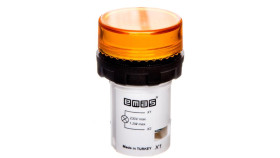 Lampka Sygnalizacyjna Mb Z Led, Monoblok, 230V Ac, Płaski Klosz, Żółta...