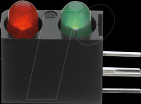 553-0212F LED module, red/green, 3 mm, 1.6 mcd, 60°