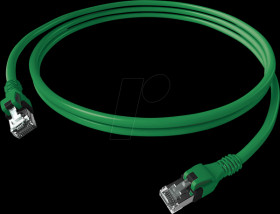 CPP1OGAGAG0015 Cat.6a patch cable, DualBoot, PushPull, S/FTP, green, 1.5 m
