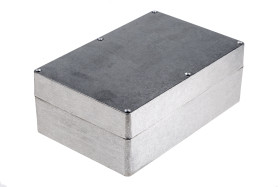 Obudowa Stop aluminium szerokość zew. 145,8 mm długość zew. 222,5 mm wys. zew. 82,2 mm RS PRO IP65 Srebrny
