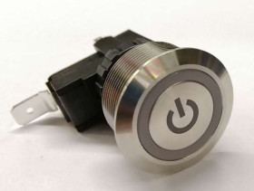 Nasadka przełącznika Zatrzaskowy SPST średnica wycięcia 25.2mm, montaż panelowy RS PRO