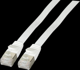 K5545WS.5 Cat.6a flat patch cable, U/FTP, 5m, white