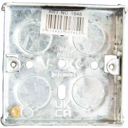 Dencon 8848NB Metal Back Box 1-Gang 16mm